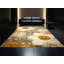 Tapis floral doux et moelleux à motif floral BCBG en beige - reliure beige-710557167