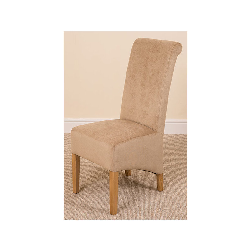 48cm H Fabric Upholstered Side Chair, Beige
