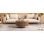 Table basse ronde avec 2 grands tiroirs de rangement
