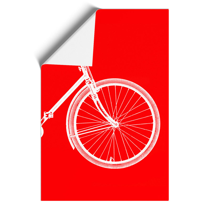 Bicycle Abstract No.2 - Unframed Graphic Art, 84cm H x 59cm W x 0.1cm D