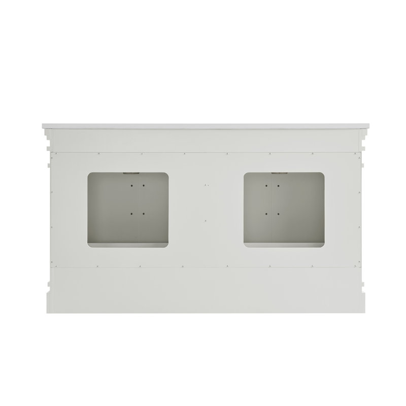 FLW Harmony 36 Wood Sink Vanity, White, 60