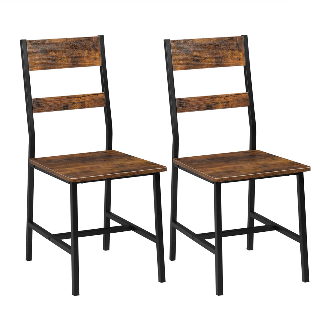 45cm H Metal Slat Back Parsons Chair