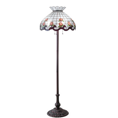 62" High Roseborder Floor Lamp