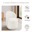 Chaise rembourrée d'appoint en chenille beige-111969058