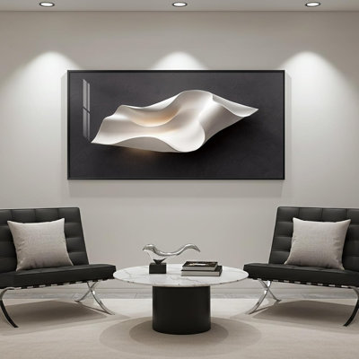 Large Framed Black and White Abstract Wall Art for Living Room, 56x28 Inch Oversized, Horizontal, Modern print, Minimalist Painting, Contemporary artwork for walls, Bedroom picture, Office home decor