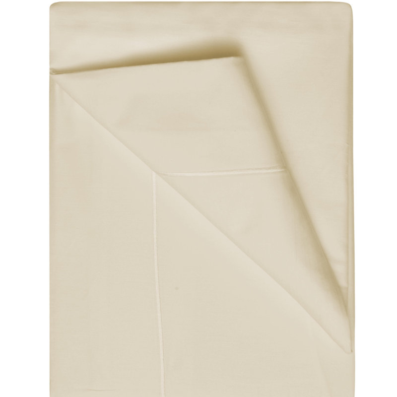Sateen Flat Sheet, Double (4'6), Cream