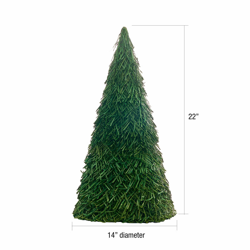 Wonderland tree-green-6 in, 22" H x 14" W x 14" D