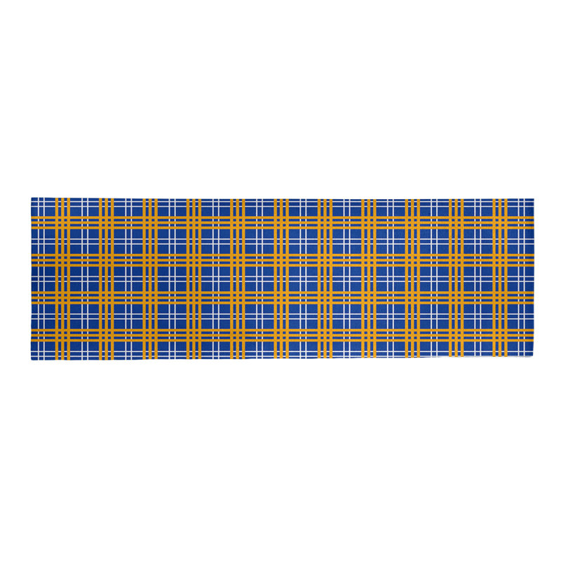 Tapis à carreaux bleu, Tapis de couloir 2 pi 6 po x 8 pi