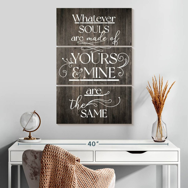Tergel Your Soul And Mine Typography, 32" H x 20" W