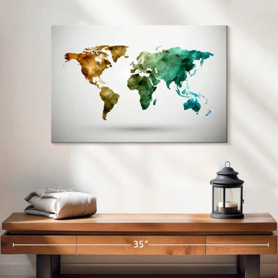 Carte du monde abstrait moderne Aliaz