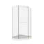 Porte de douche pivotante, en verre trempé de 1/4 po, enceinte de douche néo-angle sans cadre 34,75 po x 72 po en blanc mat.