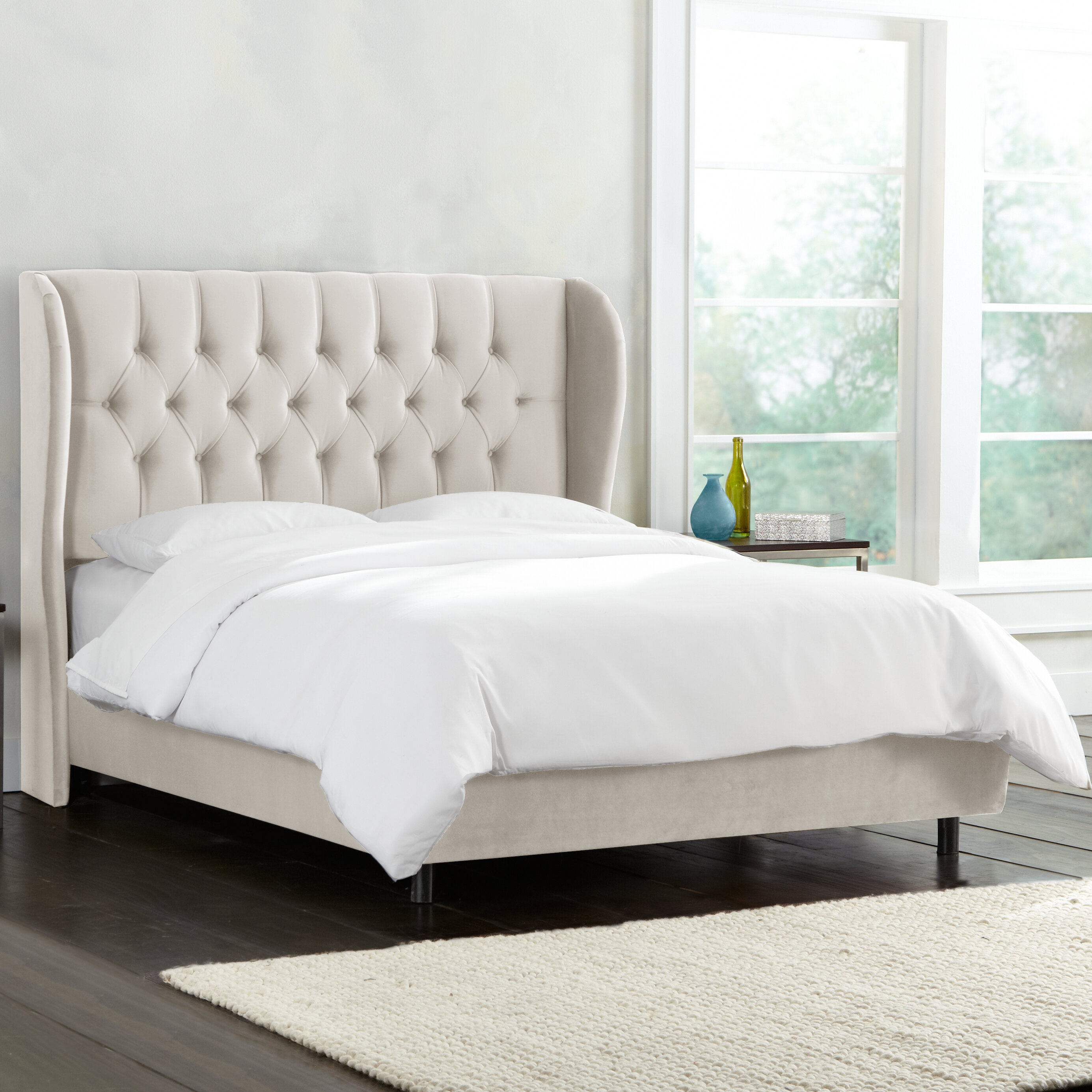 Brayden Studio® Wamsley Upholstered Wingback Bed & Reviews | Wayfair