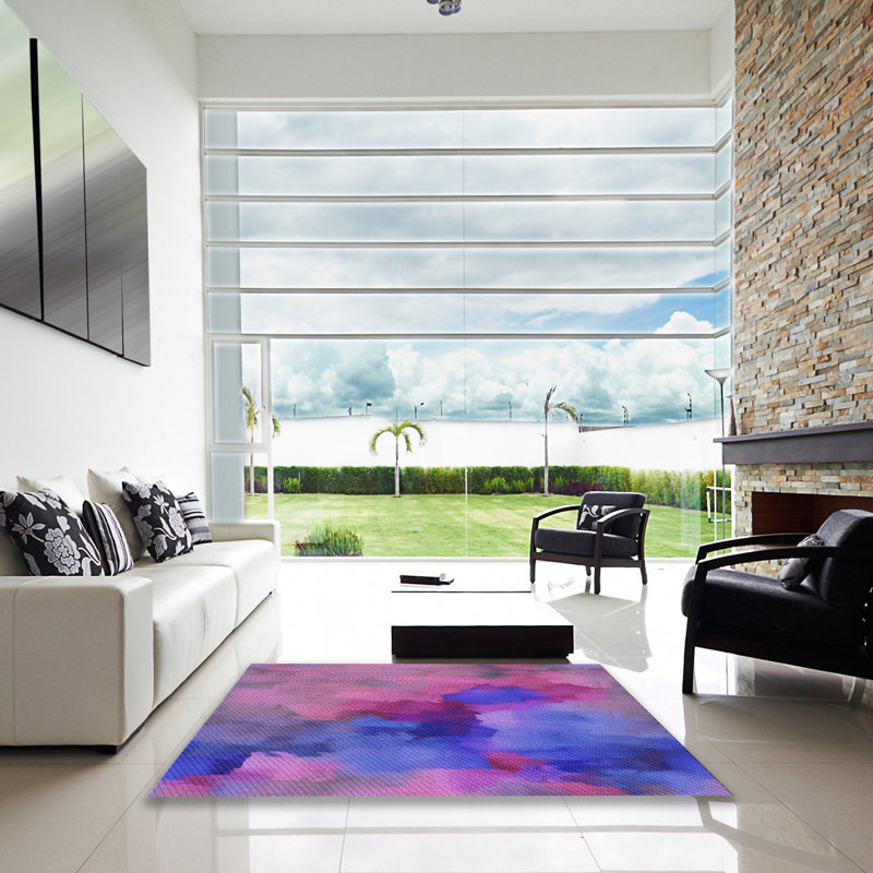 Abstract Indoor Rug, Square 6'