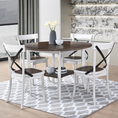 Ensemble de table ronde avec 1 table et 4 chaises