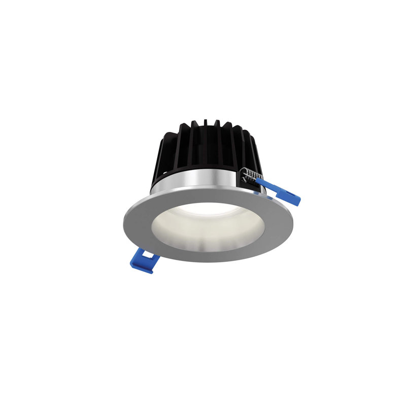 Panneau lumineux DEL rond 4 po, Nickel satiné