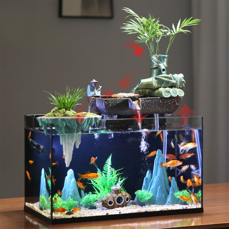 Aquarium en verre, H 19,69 po x l 20,87 po x P 10,83 po