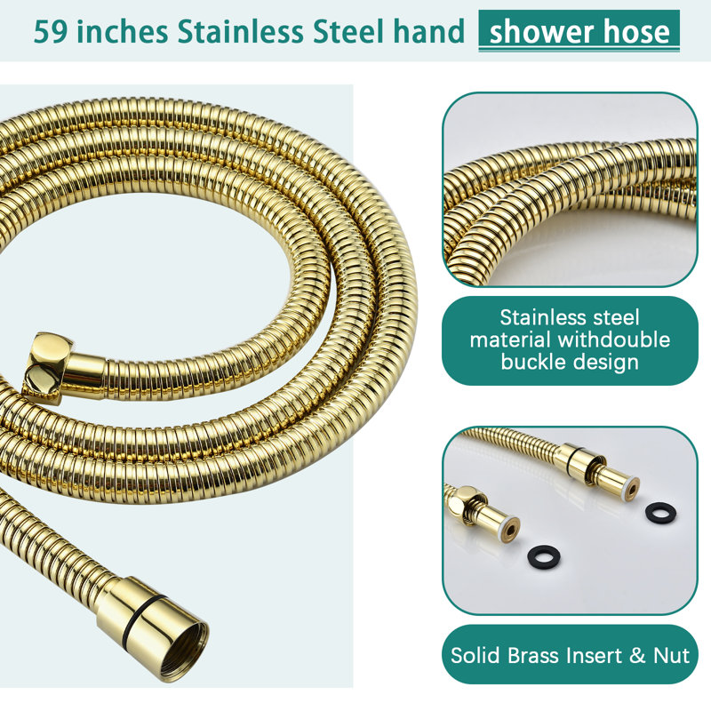 Handheld Shower Head 2.0 GPM GPM, Gold