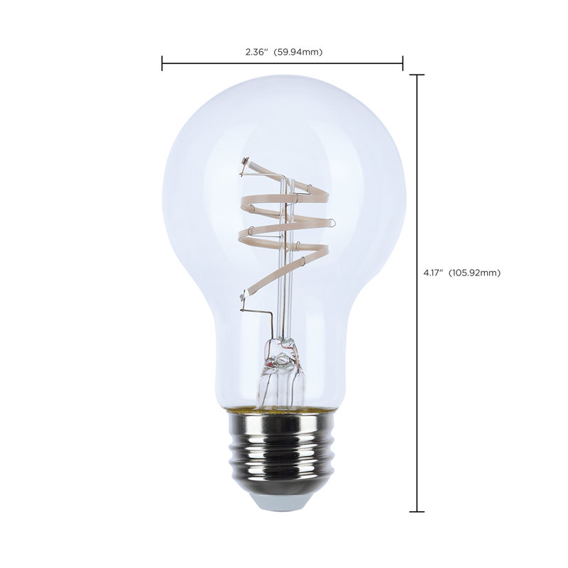 Filament gris 6 W E19 3000K 120 Volt à filament rappelant 6 fils A19