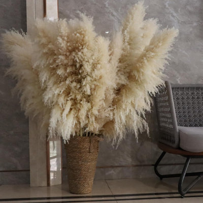 40" Inch 30 Stems Natural Pampas Grass Decor Tall, Pampas Grass, Tall Pampas Grass for Wedding, Party, Farmhouse, Boho Home Decor