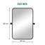 Set of 2 Rectangle Metal Framed Pivot Wall Mirror Bathroom Mirror Dresser Mirror, 91×61 cm, 80×58 cm-1282869905