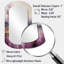 Paysage de montagne mauve et doré IV - Paysages, miroir asymétrique, miroir mural mauve unique, impression sur métal-107247755