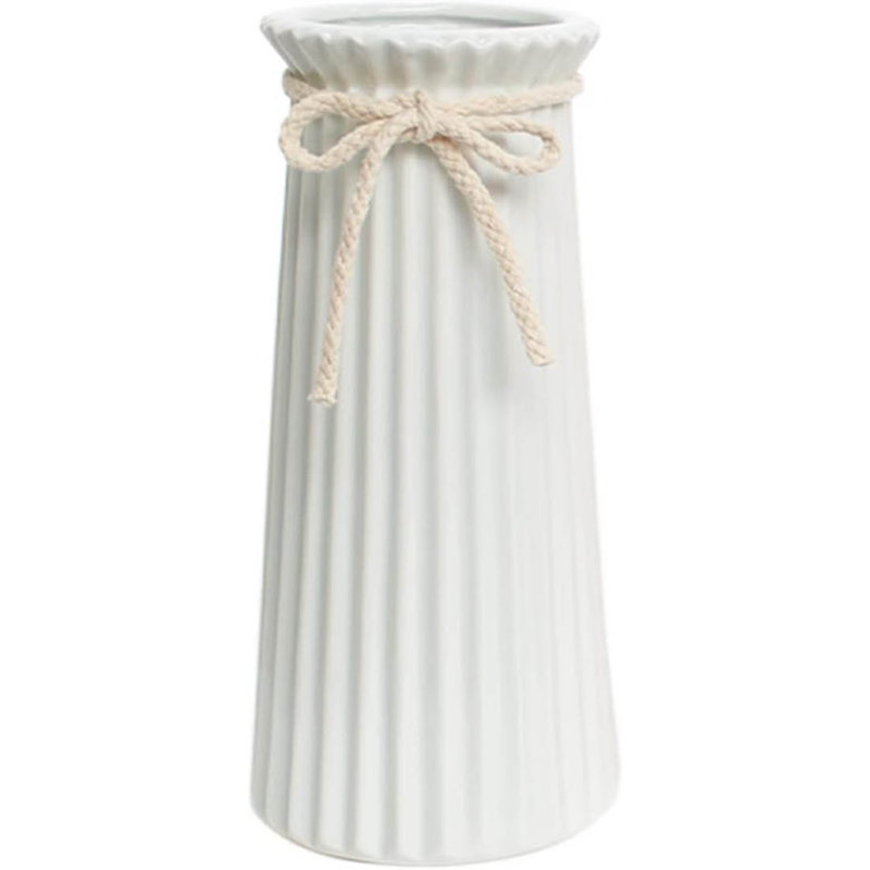 Ceramic Table Vase, Porcelain White
