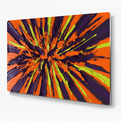 Neo Expressionism 9 Purple Metal Wall Art