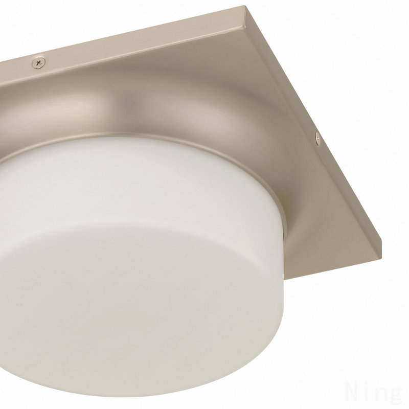 Plafonnier encastré en nickel brossé 10 po, Nickel brossé
