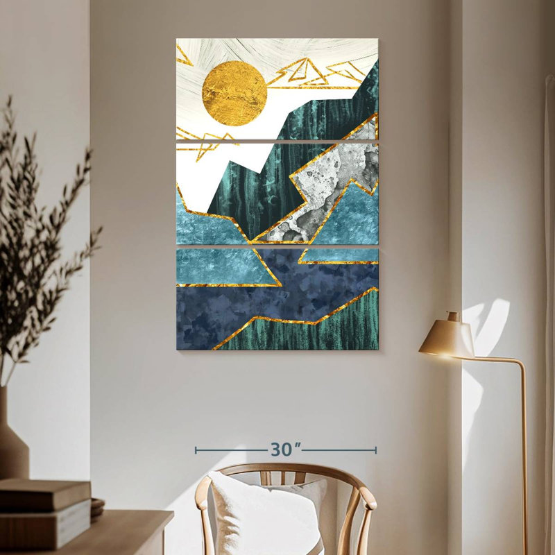 Avery Sun Over Abstract Landscape, 65" H x 42" W