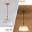 1-Light Ribbed Clear Glass Dome Chendelier