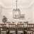 4-Light Dimmable Lantern Square/Rectangle Chandelier Black And Brushed Nickel Finished.