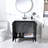30'' Black Wood Grain Freestanding Bathroom Vanity With Double Doors