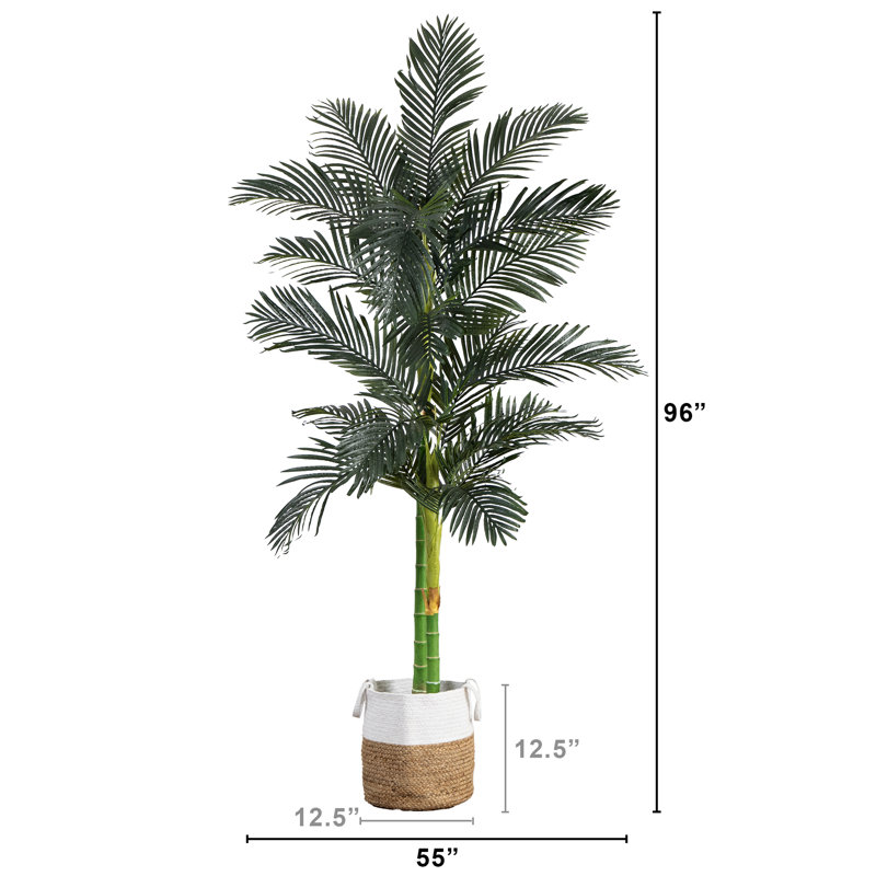 96'' Faux Palm Tree in Planter Basket