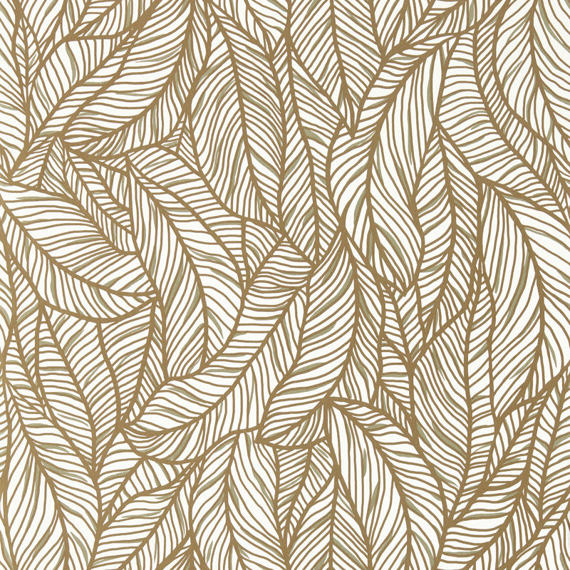 Selva Exotica 2 10.05m x 52cm Metallic Wallpaper Roll, Bronze/Ivory