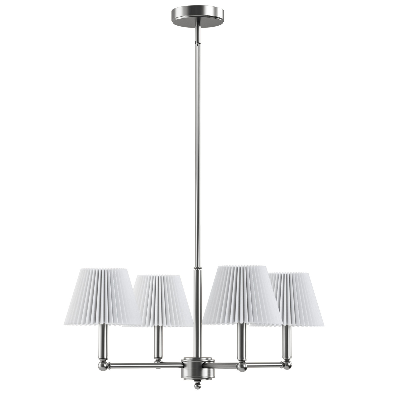 Costa 4-Light Chandelier, Brushed Nickel