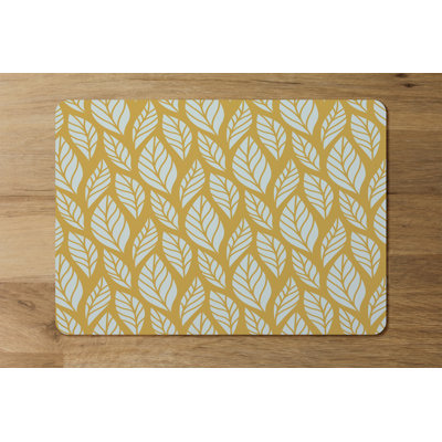 Heckman Polyester-Coated Hardboard Floral Rectangle Placemat