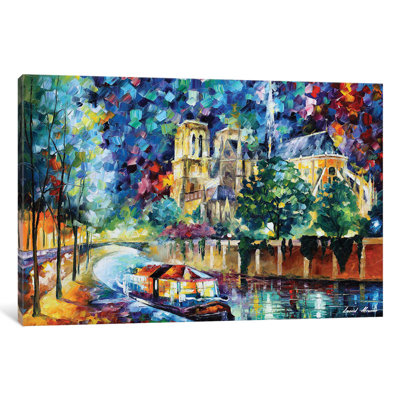 River of Paris 1 Piece Wall Art on Canvas