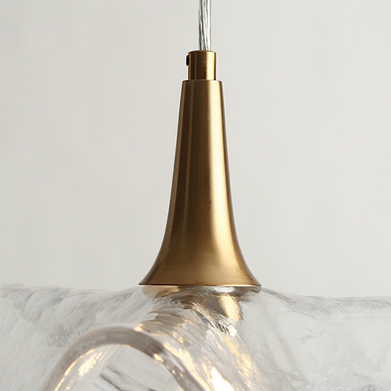 Luminaire suspendu en verre soufflé à la main à 1 lumière de 11 po à intensité variable Ellsinore