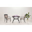 Chaise de salle à manger d'extérieur en métal Bjartmar