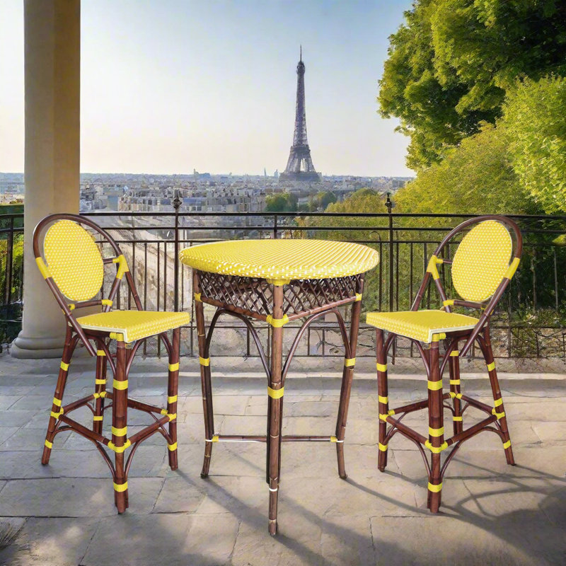Tabouret de bar 29,5 po Minturn, Jaune