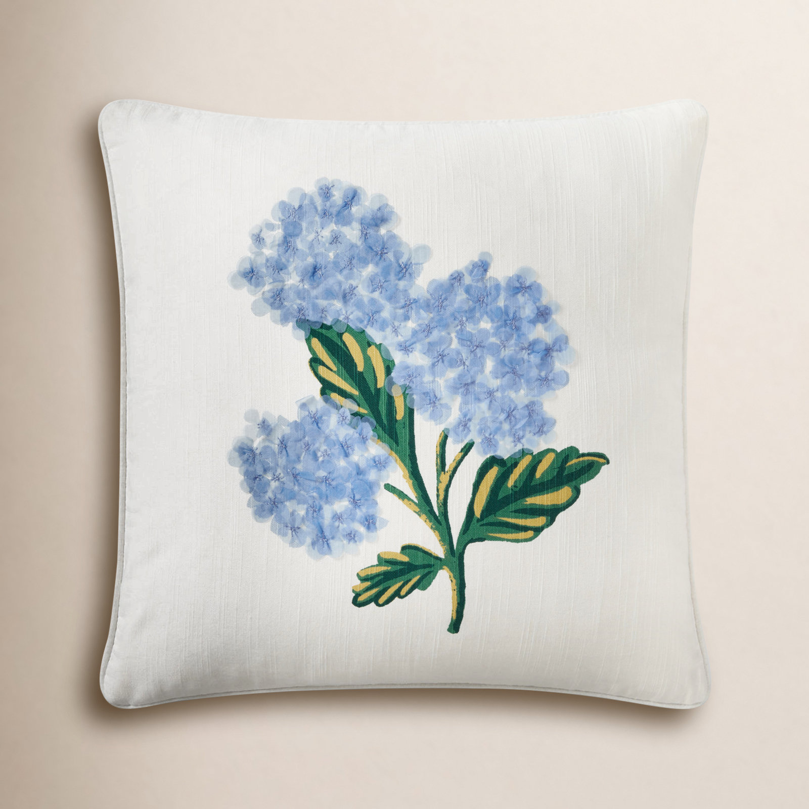 Rifle Paper Co. x Loloi 18" Cotton Pillow Cover, Down