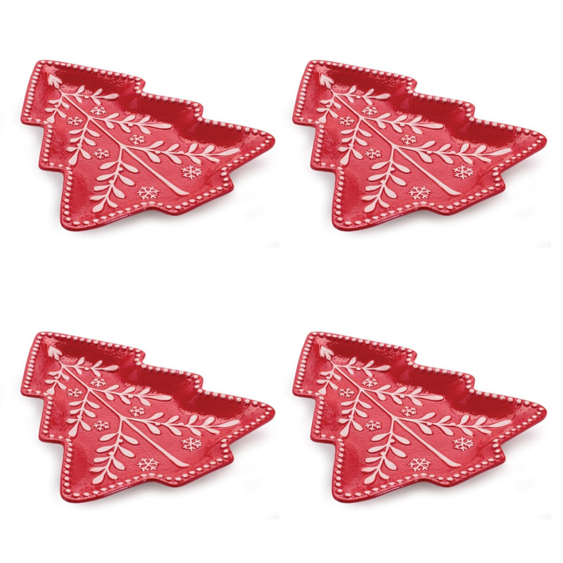Ceramic Tree Plate (Set of 4)