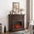 Only Mantel (Not Included 23" Fireplace)--Cherry,41.34"W*14"D*40"H-546973812