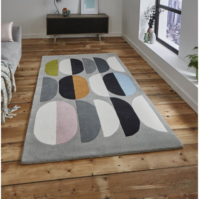Inaluxe Tilton Hand Tufted Wool Grey Rug