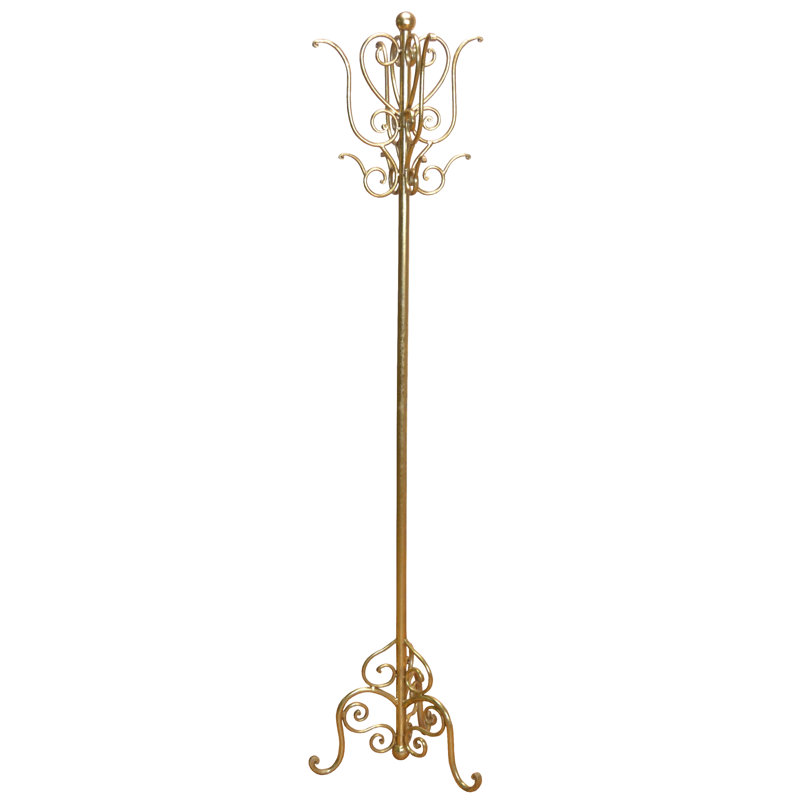 Sharon Iron Freestanding Coat Rack, Antique gold