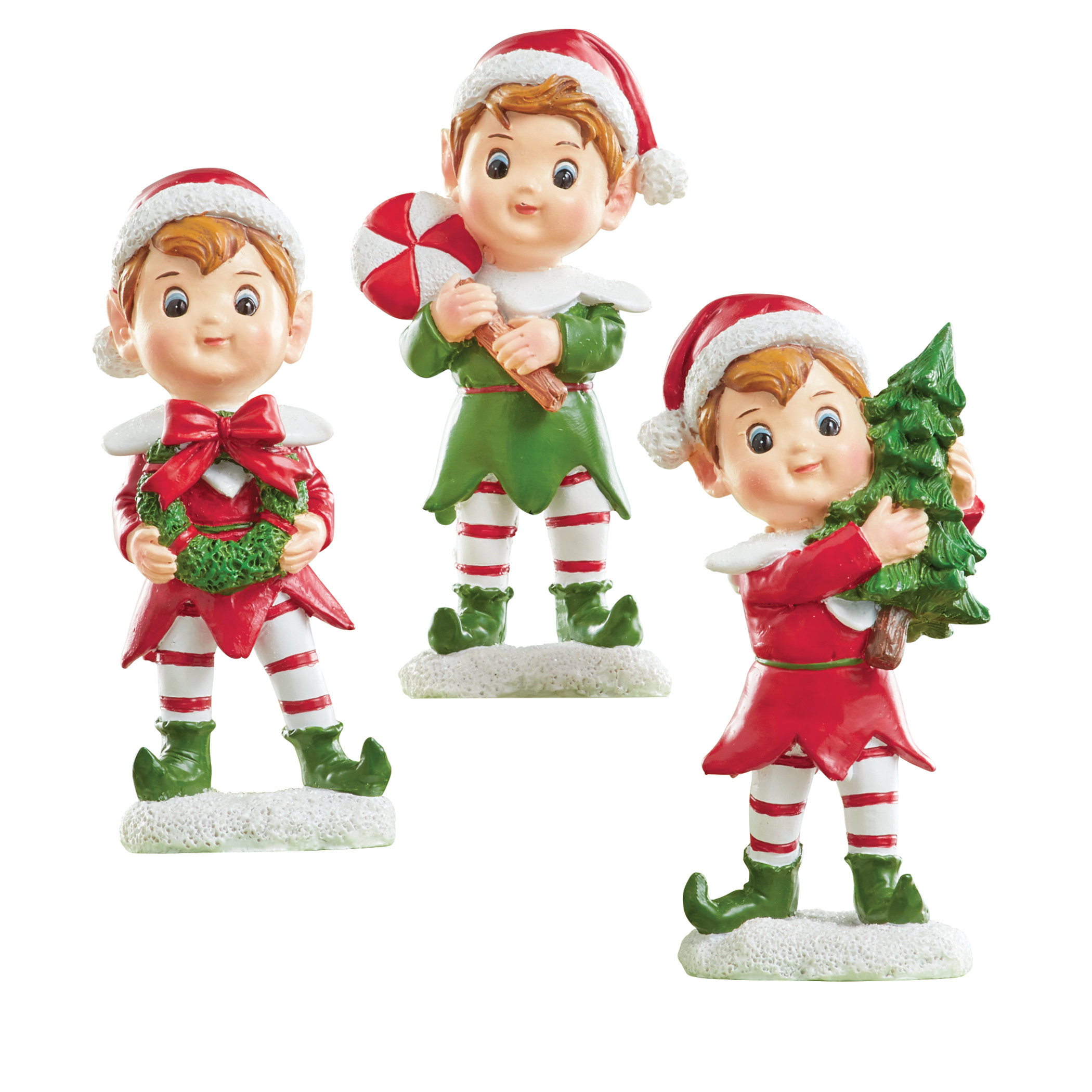 The Holiday Aisle® Holiday Elf Sitters Set Of 3 | Wayfair