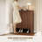 20-pair Capacity Shoe Cabinet With Diamond Pattern Texture & Adjustable Shelves - Handle-free, Space-saving Large Entryway Storage Organizer, Modern 2-door Locker