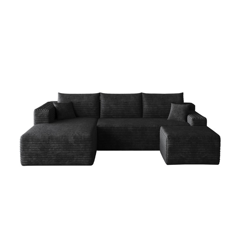 Canapé modulaire Boneless, Black Corduroy