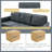 Dicksie Upholstered 73 " L-Shaped Sofa & Chaise with Ottoman