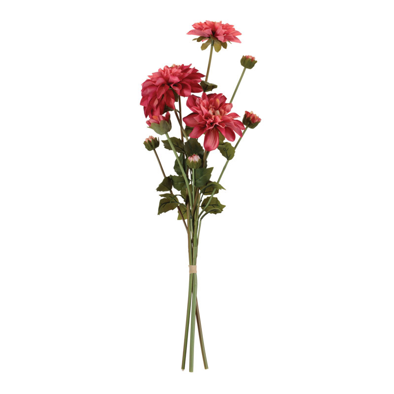 Ensemble de fleurs Dahlia (ensemble de 2), Rouge, vert
